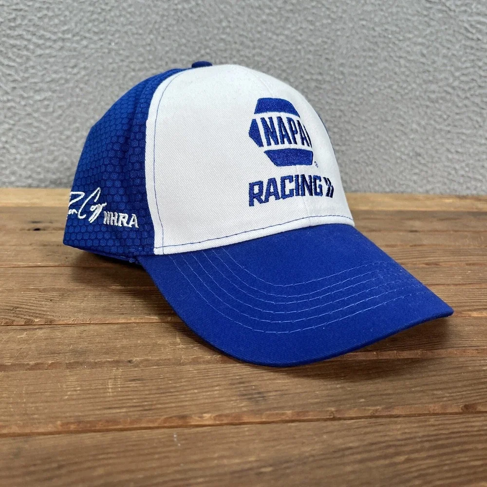 NAPA‎ Racing Hat Adult Blue White Strap Back Cap NASCAR Mechanic Garage Workwear